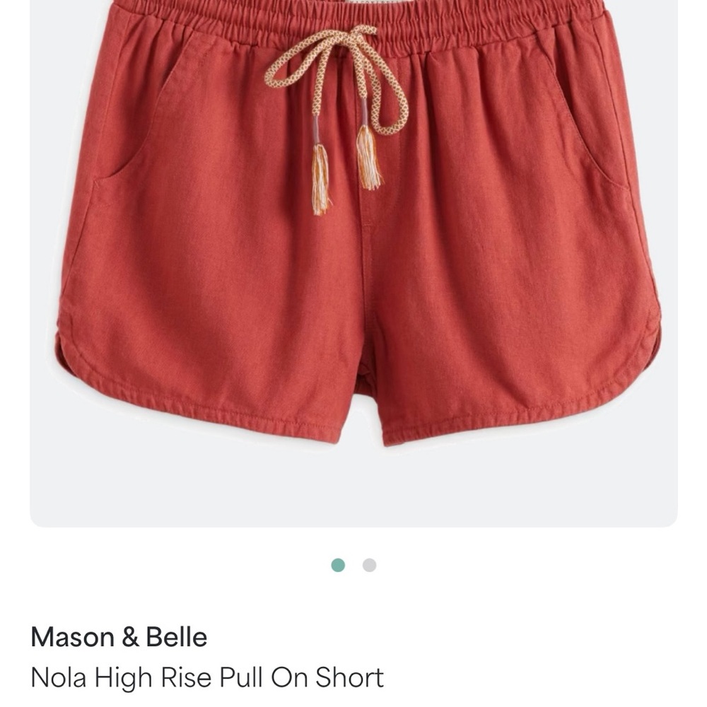 Women's burnt orange High Rise Shorts